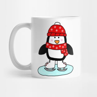 Ice skating Penguin Mug